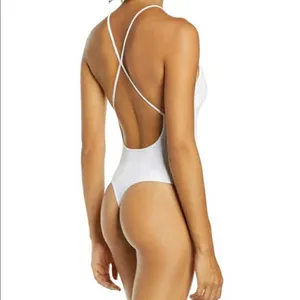 Free People Bridget Thong Bodysuit White XS thumbnail 3