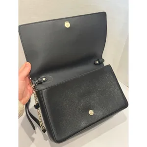 Kate‎ Spade Crossbody Bag Black Alek Tilden Place Coated Leather Gold Chain thumbnail 4