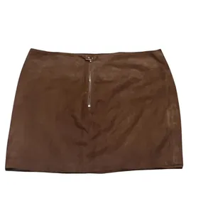 Alice + Olivia Skirt Womens Size 8 Brown Mini Back Zip Solid Minimalist thumbnail 2