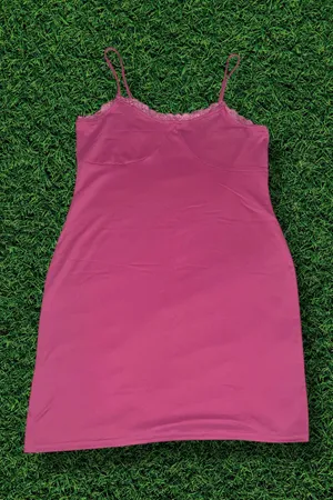 Pink Lace Slip Dress thumbnail 1