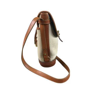 DOONEY & BOURKE VTG All Weather Leather Calvary Spectator Crossbody Bag Made USA thumbnail 4