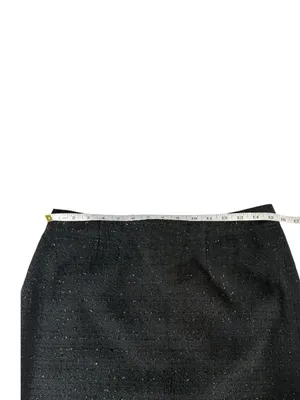 Laundry by Shelli Segal Skirt Womens 6 Black Sparkle Tweed Metallic A Line Party thumbnail 8