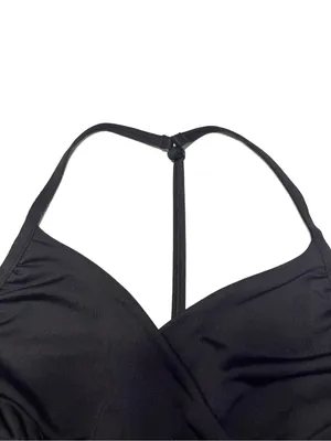 Victoria’s Secret PINK Gym to Swim Black Cross Wrap Bikini Top Sports Bra Medium thumbnail 3