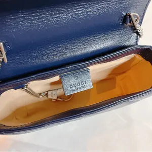 GUCCI Marmont GG logo super mini quilted leather crossbody bag thumbnail 6