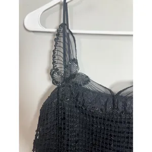 Vintage Joseph Ribkoff Black Sequin Mesh Lace Trim‎ Sheath Dress 40362 Womens 6 thumbnail 3