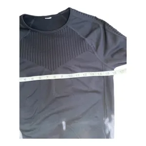 Fabletics Sync long-sleeve black perforated stretchy seamless top Size Medium M thumbnail 9