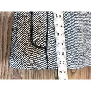 Banana Republic Pea Coat Black White Tweed Wool Blend Double Breasted 4 thumbnail 12