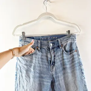 American Eagle AE Ex Boyfriend High Waisted Denim Straight Leg Jeans Blue 00 thumbnail 6