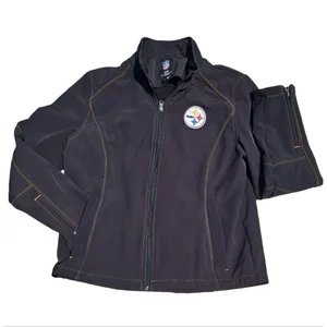 Pittsburgh Steelers Jacket Size Medium Black Zip-Up Football Coat streetwear NFL thumbnail 1