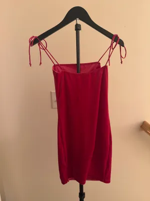Pink motel Dress mini velvet thumbnail 3