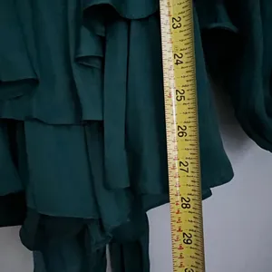 Hello Molly Sunrise Memories Romper Forest Green long sleeve XS 2 thumbnail 6