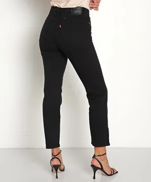 Levi's® Wedgie High Waist Straight Jeans (Black Heart) thumbnail 2