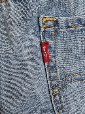 Rare 2009 Levi’s Boyfriend Denim Shorts Upside Down Red Tab Error Size 8 thumbnail 6