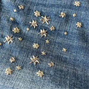 Abercrombie & Fitch Super Skinny Ankle High Rise Jeans with Star Embroidery thumbnail 6
