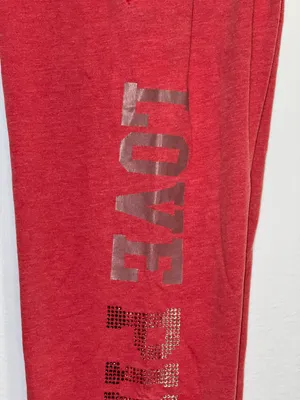 PINK Victoria’s Secret Red Pink Sweatpants thumbnail 4