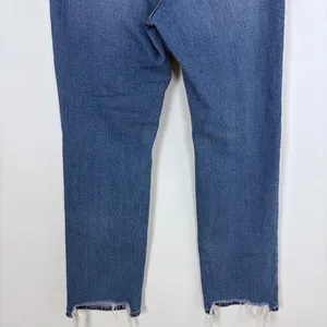 Abercrombie & Fitch The Ankle Straight Ultra High Rise Distressed Size 29/8 Long thumbnail 9
