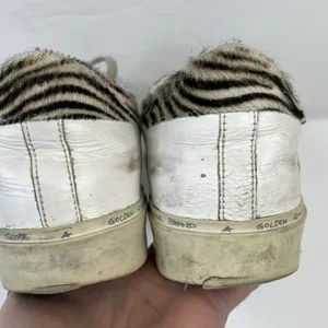 Golden Goose Size 41 Superstar Hi-Star Sneakers White Leather Zebra LTD 189/255 thumbnail 12
