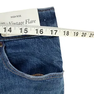 Abercrombie & Fitch The Vintage Flare Jeans Womens 31‎ Blue High Rise Raw Hem thumbnail 6