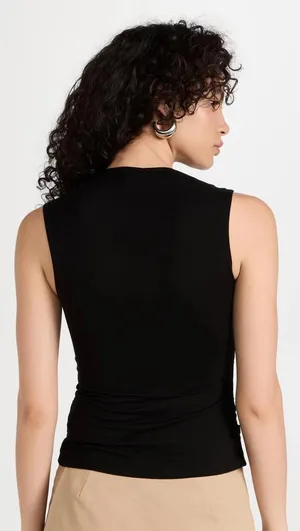 NWOT Reformation Shae Knit Top in Black thumbnail 4