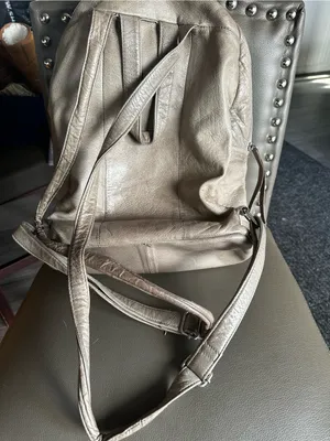 Grey Day and Mood Women’s Woven Front Backpack – Taupe thumbnail 2