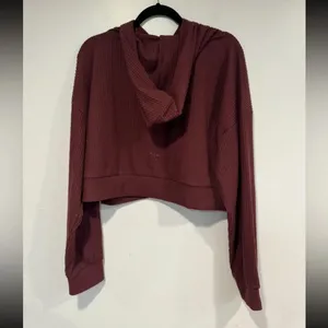 As Revival‎ ribbed maroon cropped sweatshirt thumbnail 3