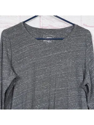 Sonoma The Everyday Tee Women’s Large Gray Long Sleeve Casual Basic Top thumbnail 2