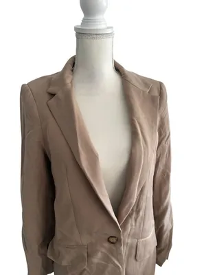REFORMATION Tan Casual Blazer Jacket Size Medium thumbnail 2
