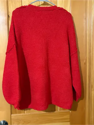 Oversized PRETTYGARDEN Women's Open Front Oversized Cardigan Size S Red thumbnail 9