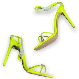PrettyLittleThing Strappy Heels Neon Size 8 thumbnail 3