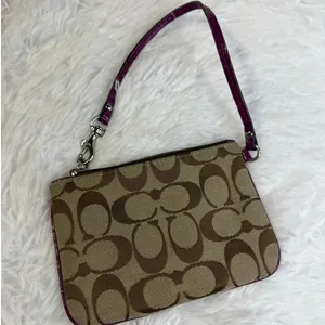 Coach Signature Purple Wristlet thumbnail 2