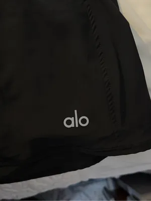 ALO Yoga Black Women's Athletic Skort with Logo Waistband thumbnail 5