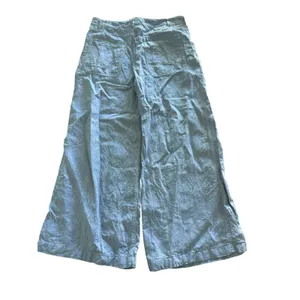 Madewell Zoe Relaxed Wide Leg Linen Pant Women's 8 Light Blue High Rise thumbnail 4