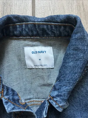 Old Navy Dark Blue Denim Jean Jacket thumbnail 2