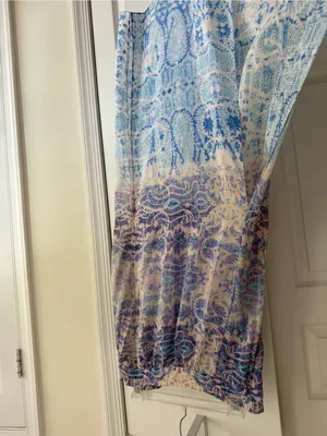 Maeve Anthropologie 100% Silk Paisley Maxi Skirt Double Slit Size Small thumbnail 3
