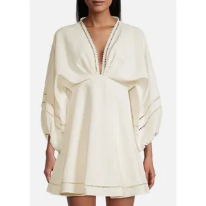 NWT SACHIN & BABI‎ Caden Babydoll Dress in Ivory Medium $475 thumbnail 7