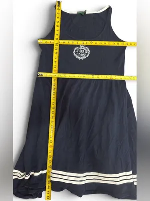 Ralph Lauren Jeans Co.Nautical Sleeveless Casual Flared dress Size Large A3 thumbnail 13