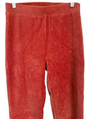 Aerie Ribbed Flare Pants Women’s M Burnt Orange Pull On Stretch thumbnail 3