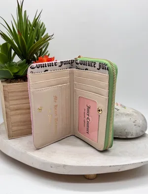 Juicy Couture Juicy In Bloom Cherry Blossom Zip Around Bifold Wallet Velour NWOT thumbnail 5