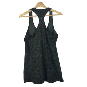 Lululemon Cool Racerback Black‎ Petal Camo Printed Black Deep Coal Tank 6 thumbnail 4