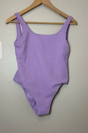Roxy Lilac Ribbed women One Piece Swimsuit hourglass preppy cute aesthetic trend thumbnail 1