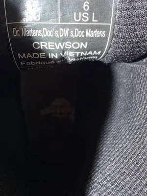 Dr. Martens Black Leather Combat Boots with Yellow Stitching thumbnail 5