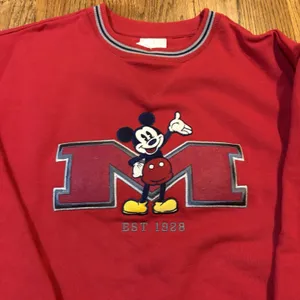 Vintage 90s Disney Store‎ Mickey Mouse Sweatshirt Red Small NWT USA thumbnail 9