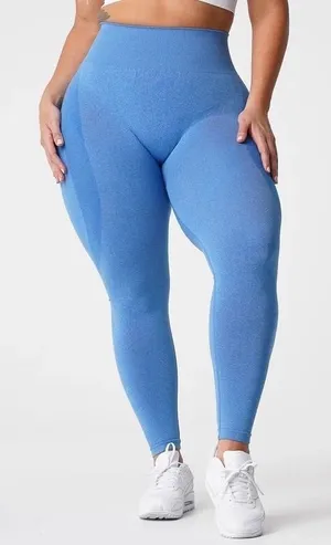 NVGTN Seamless Contour Leggings Womens Small Blue Stretch Skinny Leg High Waist thumbnail 1