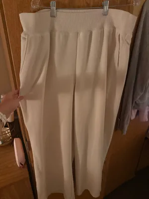 Aerie Cream Wide Leg Sweatpants thumbnail 1