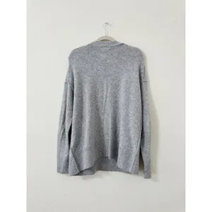 Aerie Gray Oversized Soft Knit Crewneck Sweater Women’s Medium thumbnail 3