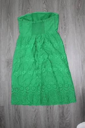 Vintage Ole Navy Strapless Eyelet Lace Dress thumbnail 4