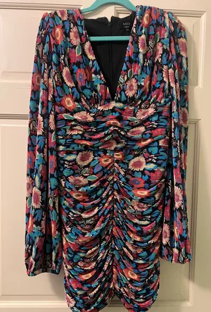 VICI Floral Mini Dress Long Sleeve thumbnail 1