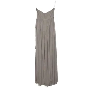David's Bridal One Shoulder Strap Beige Maxi Dress Size 4 thumbnail 10