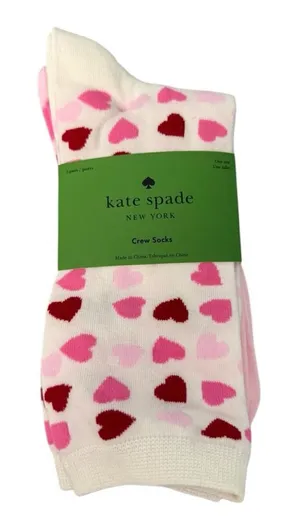 Kate Spade New York Heart Crew Socks – 3-Pair Set NWT thumbnail 1
