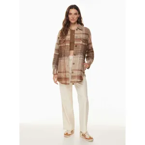 Wilfred Free Aritzia The Ganna Womens Wool Plaid Shacket Jacket M Oversized thumbnail 2